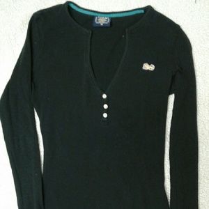 Lion brand long sleeve v-neck henley